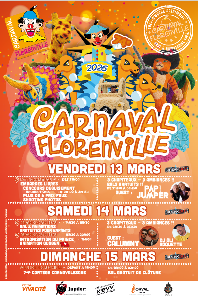 Affiche Carnaval des Fleurs Florenville 2026